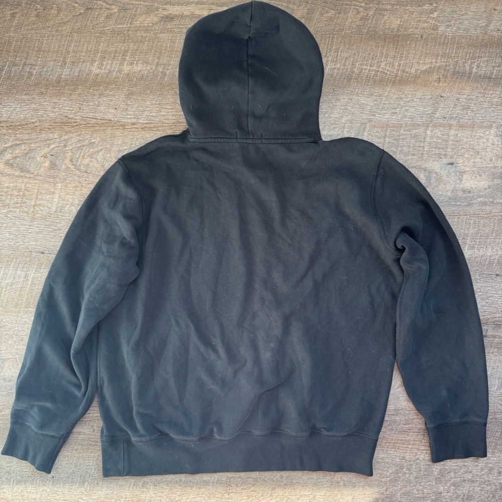 Polo Ralph Lauren Mens Black Fleece Hoodie Red Pony Logo Size Large Pullover - Picture 7 of 8